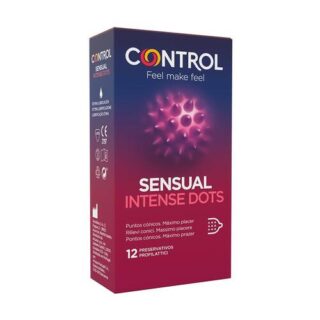 Caja de preservativos Sensual Intense Dots 12 unidades