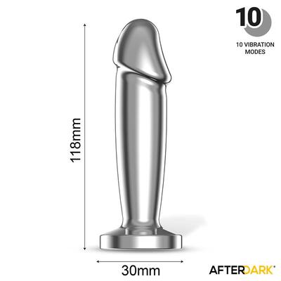 Plug anal cromado con vibración y USB magnético Sarmy 3