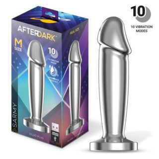 Plug anal cromado con vibración y USB magnético Sarmy
