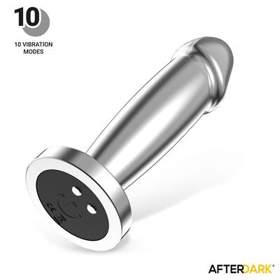 Plug anal cromado con vibración y USB magnético Sarmy 4