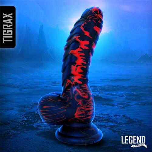 Dildo de silicona líquida Tigrax 17,5 cm