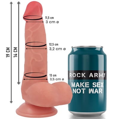 Dildo de silicona líquida doble densidad Fox 19 cm 2