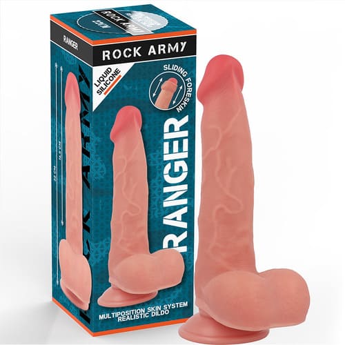 Dildo de silicona líquida doble densidad Ranger 22 cm