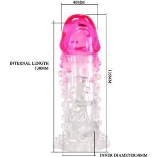 Funda para el pene realística alargadora con relieve Wilford 2