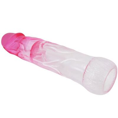 Funda realística alargadora de pene rosa Neron 4