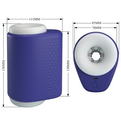 Masturbador masculino con 5 modos de vibración morado DJ Lady 2