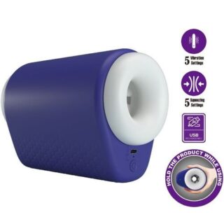 Masturbador masculino con 5 modos de vibración morado DJ Lady