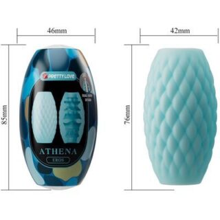 Masturbador masculino de silicona celeste Athena 2