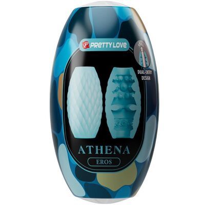 Masturbador masculino de silicona celeste Athena 3