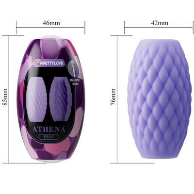 Masturbador masculino de silicona morado Athena 2