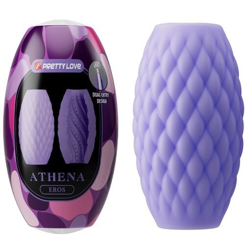 Masturbador masculino de silicona morado Athena