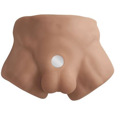 Torso bajo realístico masculino Apollo S color caramelo 3