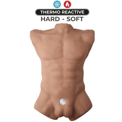 Torso realístico masculino Apollo L color caramelo 2