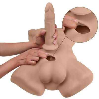 Torso realístico masculino Apollo L color caramelo 4
