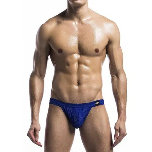 Suspensorio fetish color azul