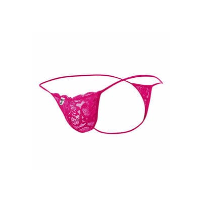 Tanga de encaje rosa 5