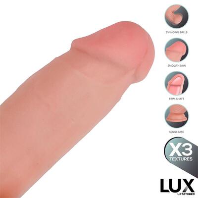 Dildo triple densidad con testículos oscilantes Paul 5