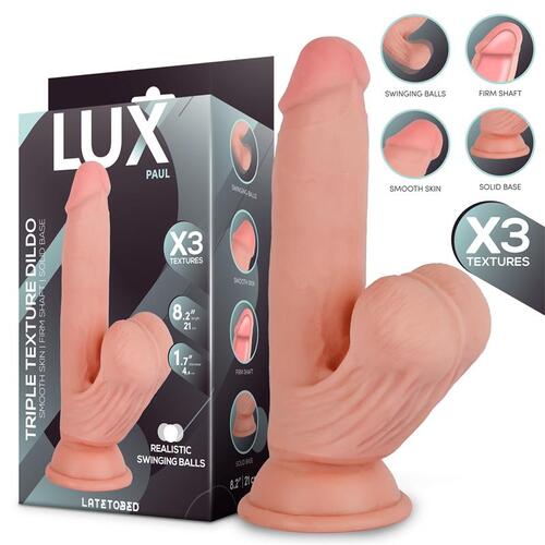 Dildo triple densidad con testículos oscilantes Paul