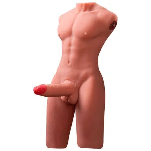 Torso realístico masculino con Thrusting y vibración Jason Half Body