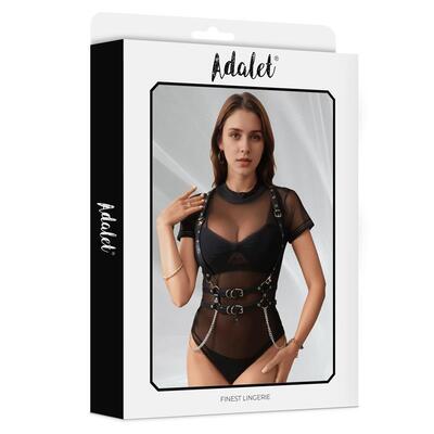 Arnés para pecho cuero vegano con cadenas talla única Brenda 3