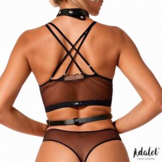 Arnés para pecho cuero vegano con cadenas talla única Hilda 2