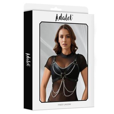 Arnés para pecho cuero vegano con cadenas talla única Noelle 3
