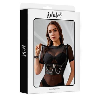 Arnés para pecho cuero vegano con cadenas talla única Thalia 3