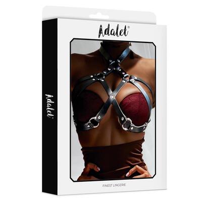 Arnés para pecho cuero vegano con cadenas talla única Wendy 3