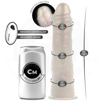 Dildo Cock Miller con control remoto luces y vibración 21,5 cm 2