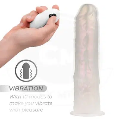 Dildo Cock Miller con control remoto luces y vibración 21,5 cm 4