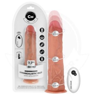 Dildo hiperrealístico con ventosa y Thrusting y control remoto 19,5 cm