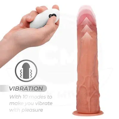 Dildo hiperrealístico con ventosa y Thrusting y control remoto 20,5 cm 5