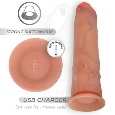 Dildo hiperrealístico con ventosa y Thrusting y control remoto 20,5 cm 6
