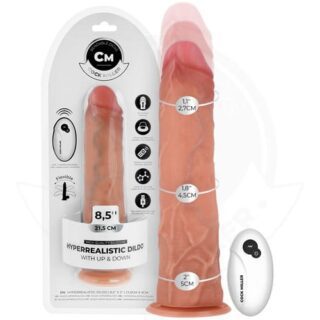 Dildo hiperrealístico con ventosa y Thrusting y control remoto 21,5 cm