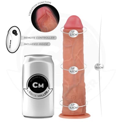 Dildo hiperrealístico con vibración y mando 3 2