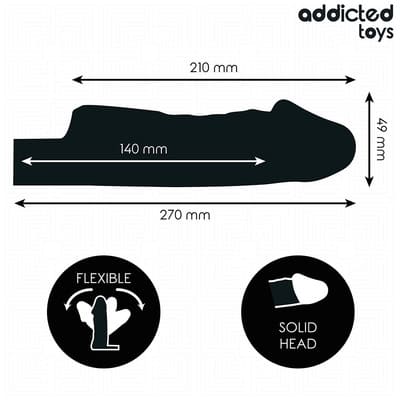Funda para el pene transparente talla M 27 cm 3