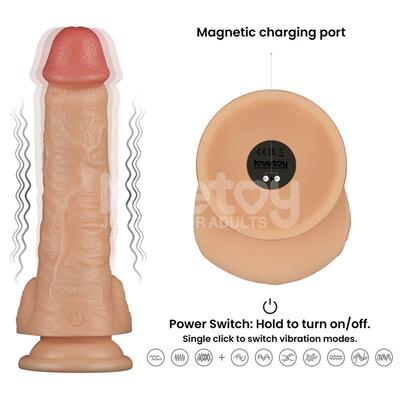 Arnés con dildo y vibración 20,32 cm 4