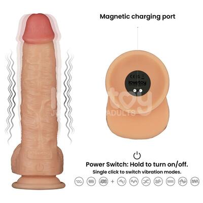 Arnés con dildo y vibración 24,13 cm 4