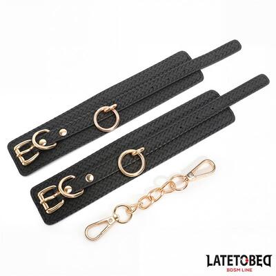 Esposas para tobillos con cadena dorada 2 5